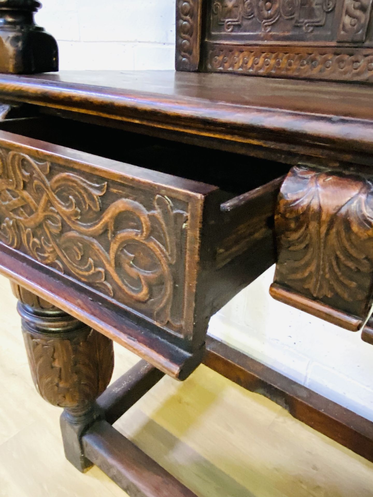 Victorian oak court cupboard - Image 9 of 15