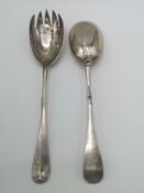 Pair of silver salad servers