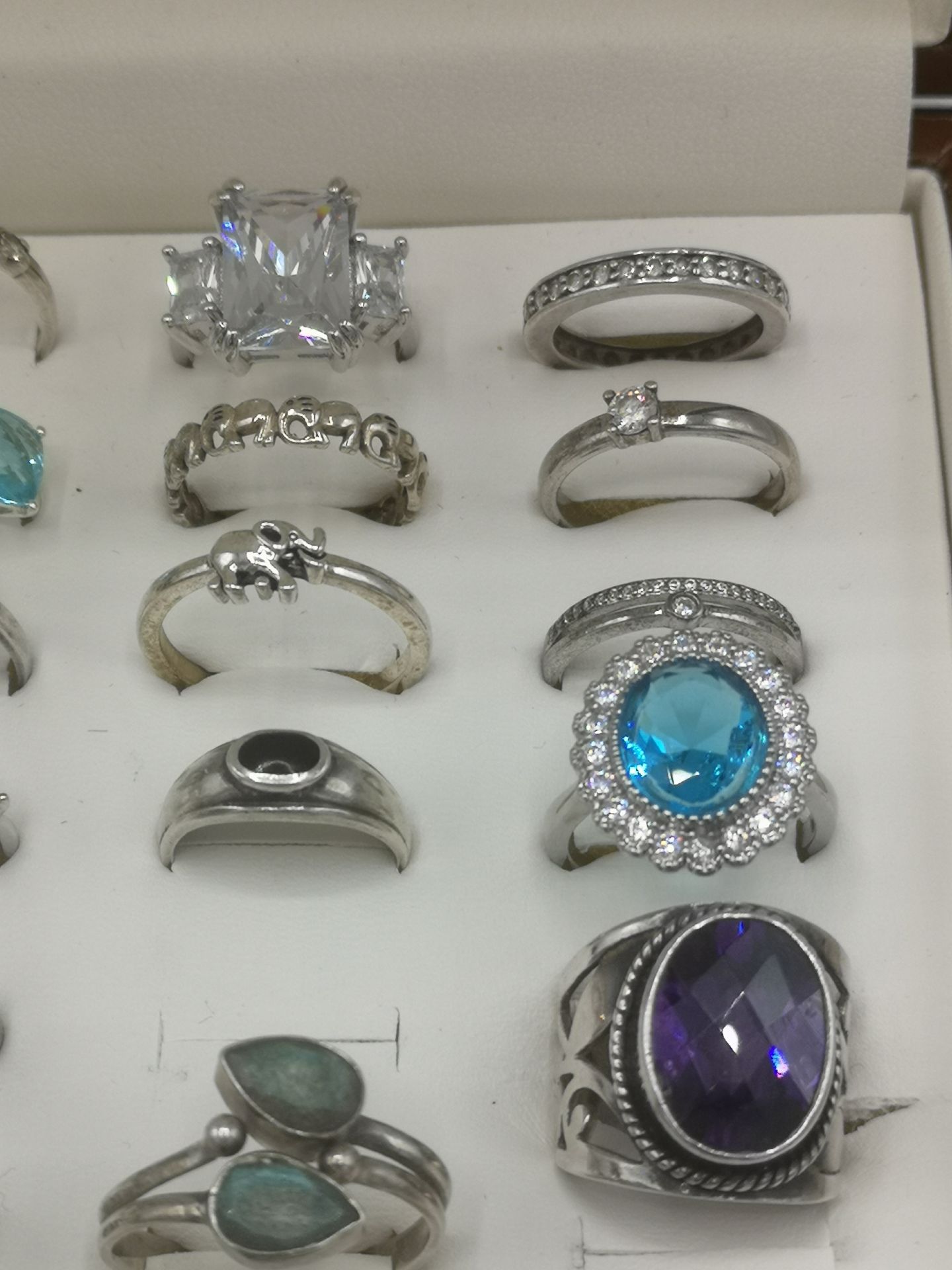 Collection of thirty eight silver rings - Image 7 of 9