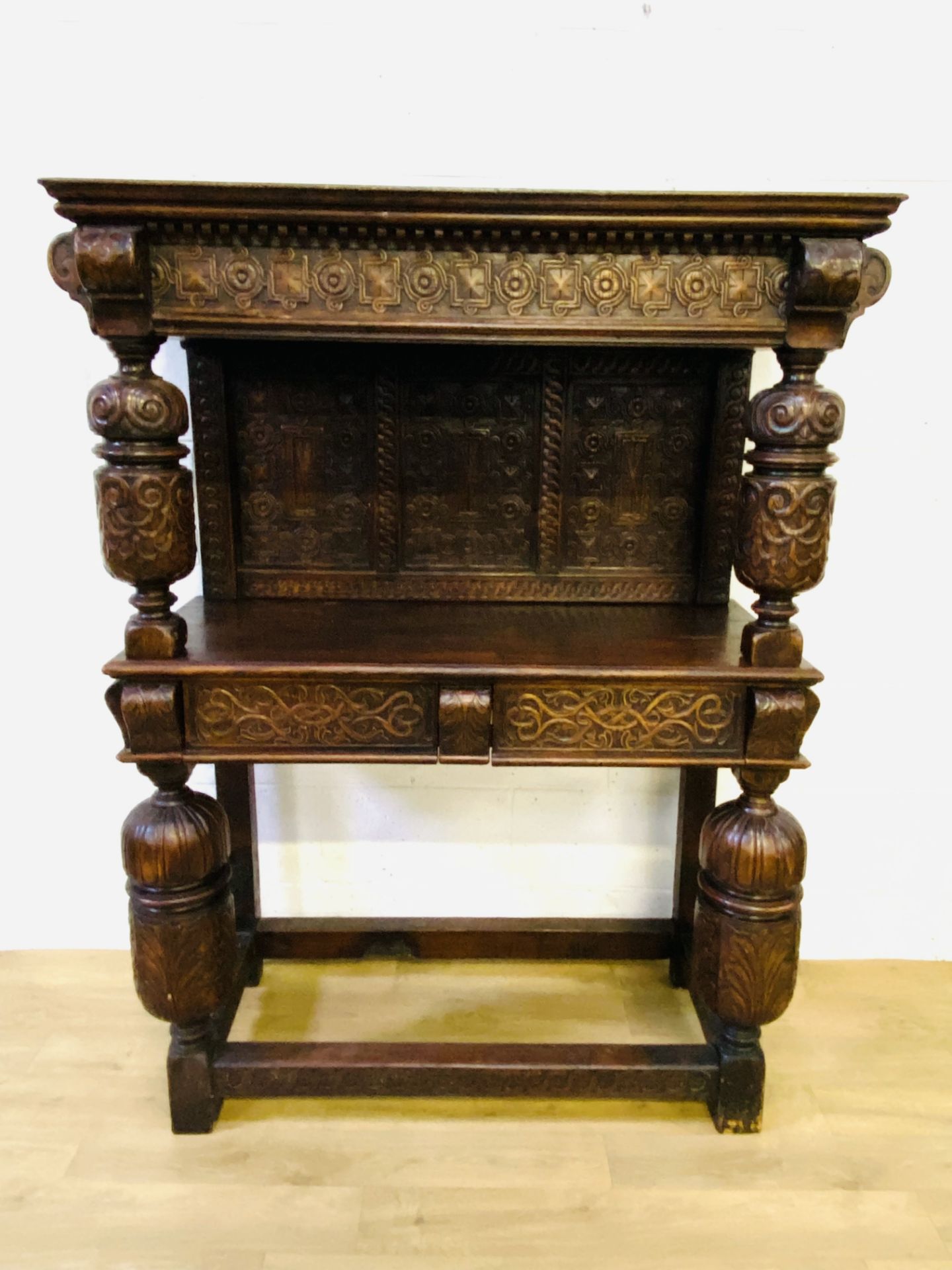 Victorian oak court cupboard