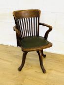 Oak railback office chair