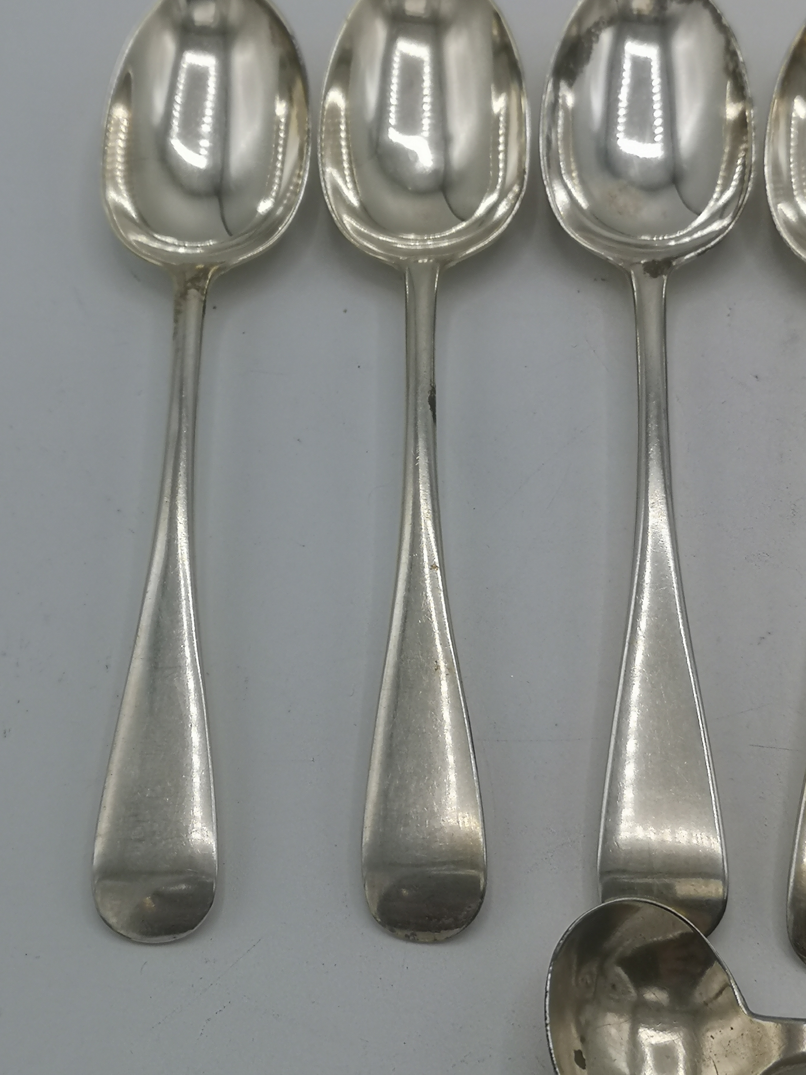 Set of seven silver tea spoons - Image 7 of 8