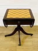 Inlaid dropside games table