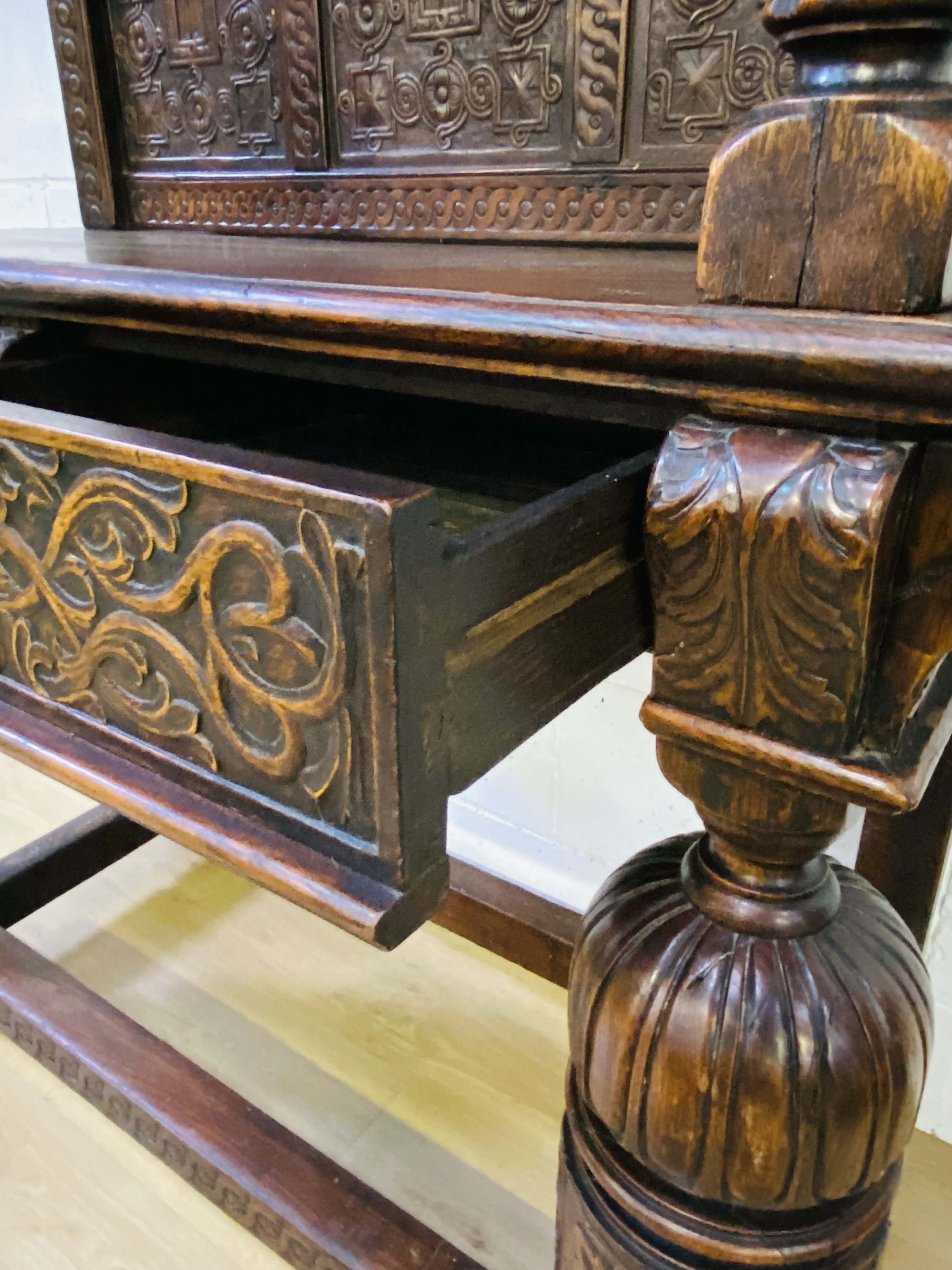 Victorian oak court cupboard - Image 15 of 15