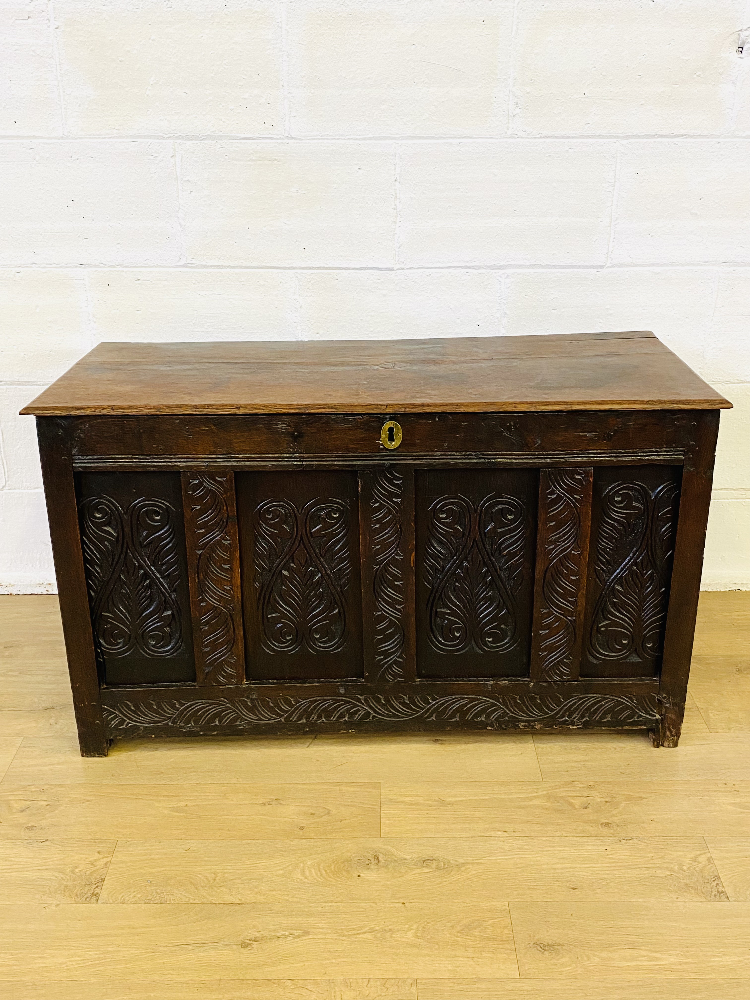 Georgian oak chest - Image 8 of 8