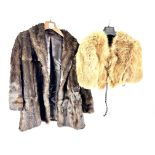 A fur coat and fur stole