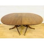 Mahogany tilt top and extending dining table