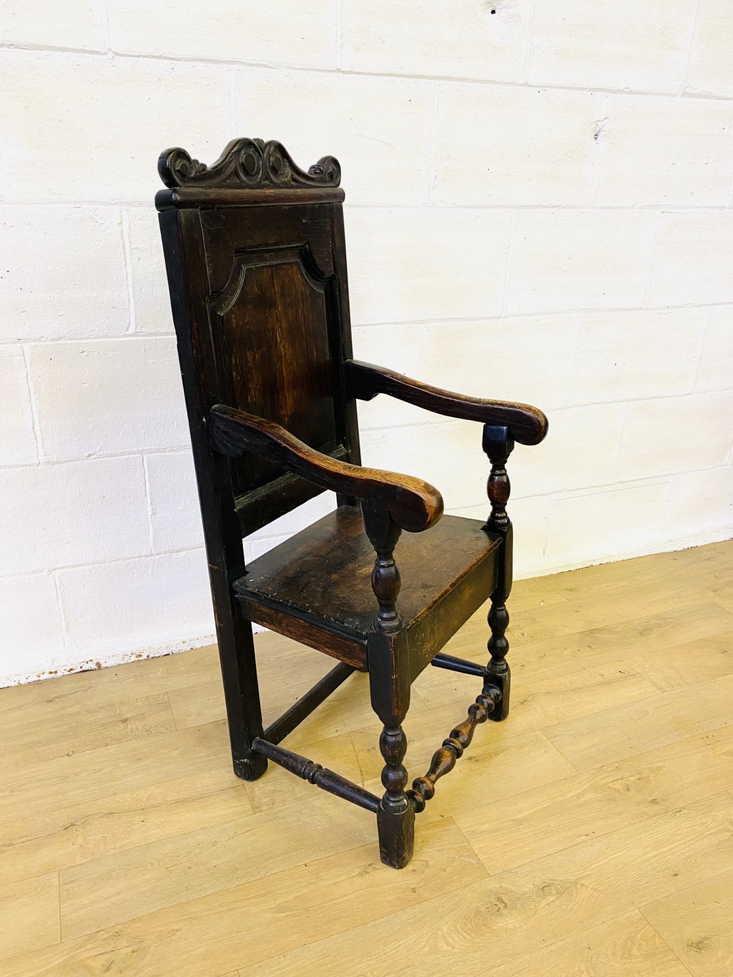 Victorian oak armchair - Image 3 of 4