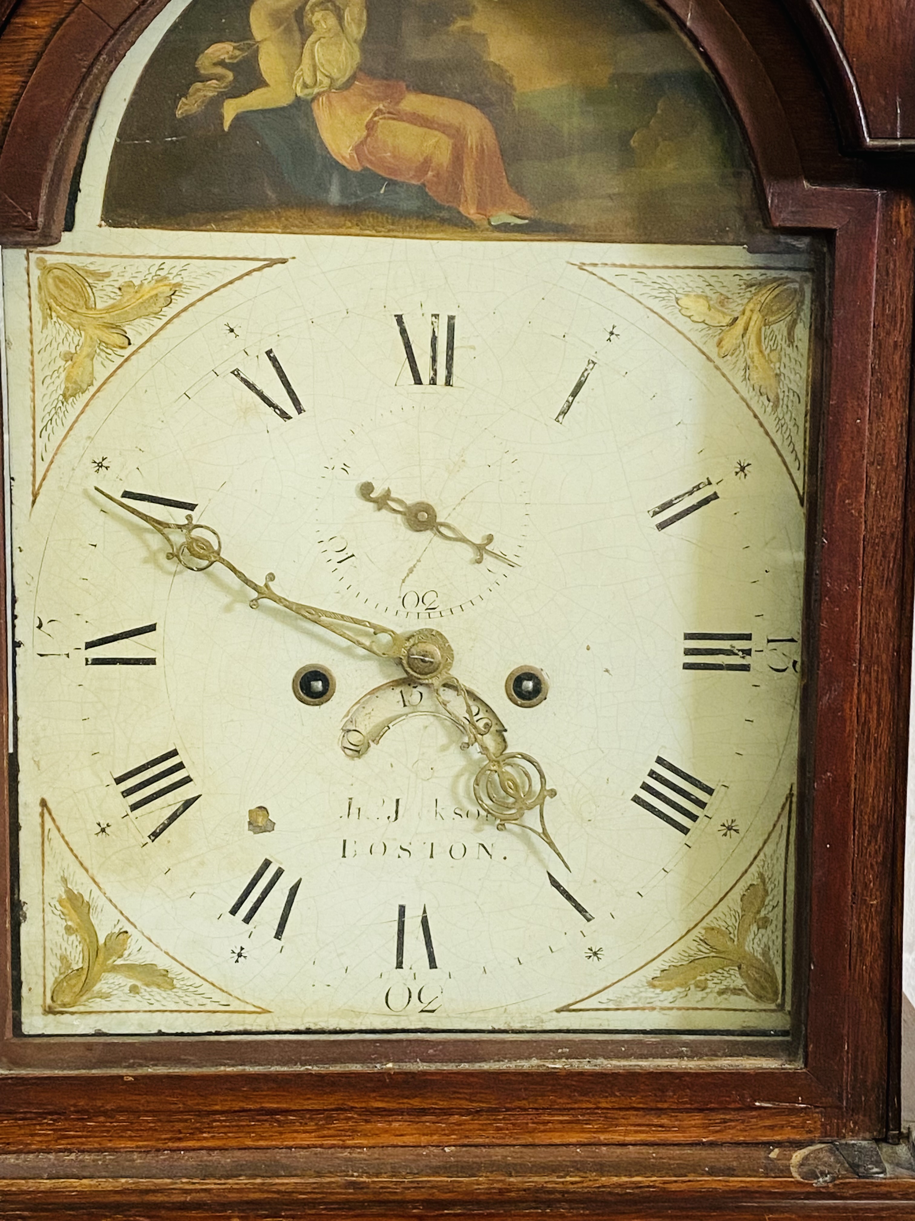 Oak longcase clock - Image 8 of 9