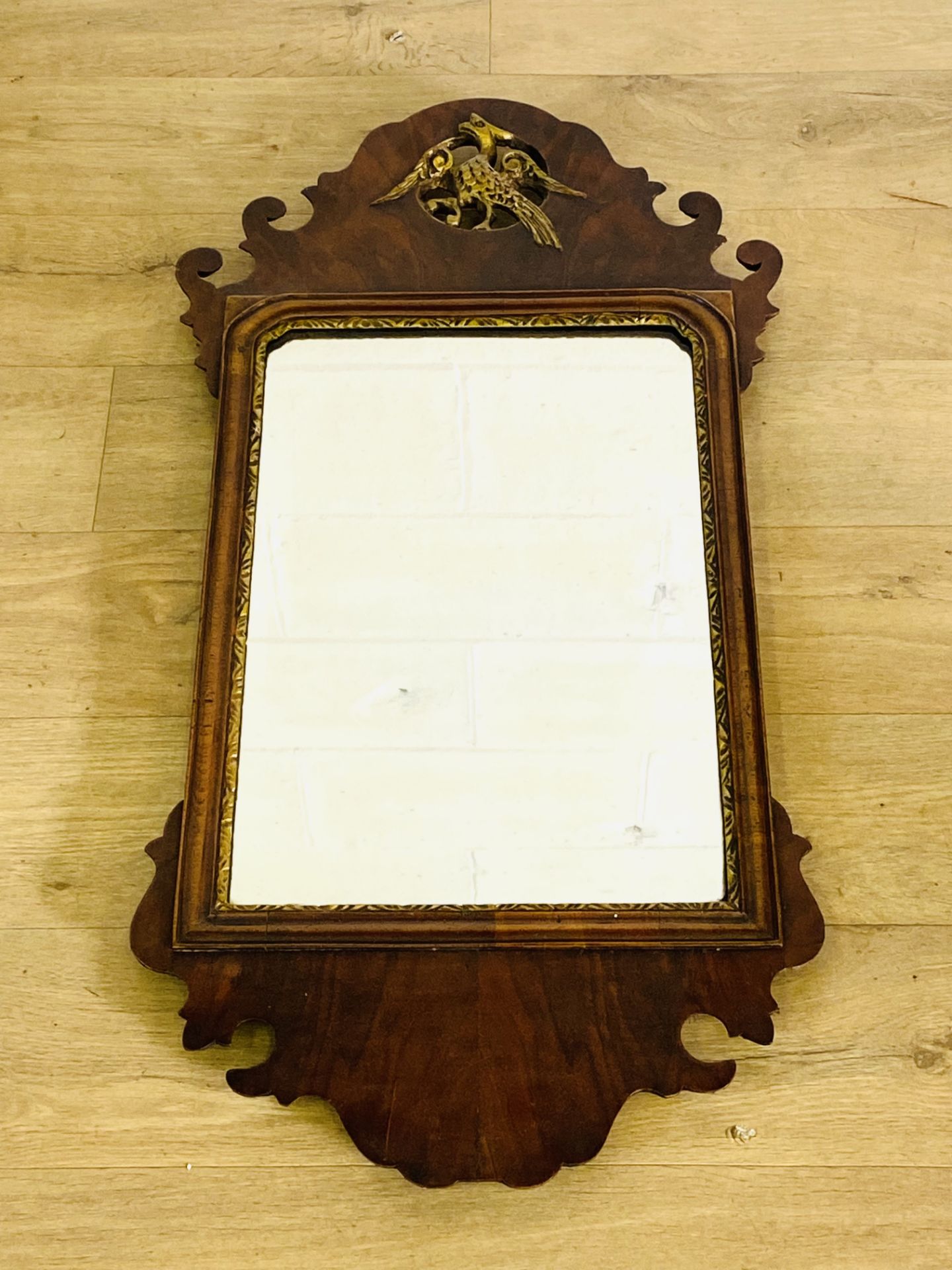 Georgian mahogany fret cut wall mirror - Image 3 of 4