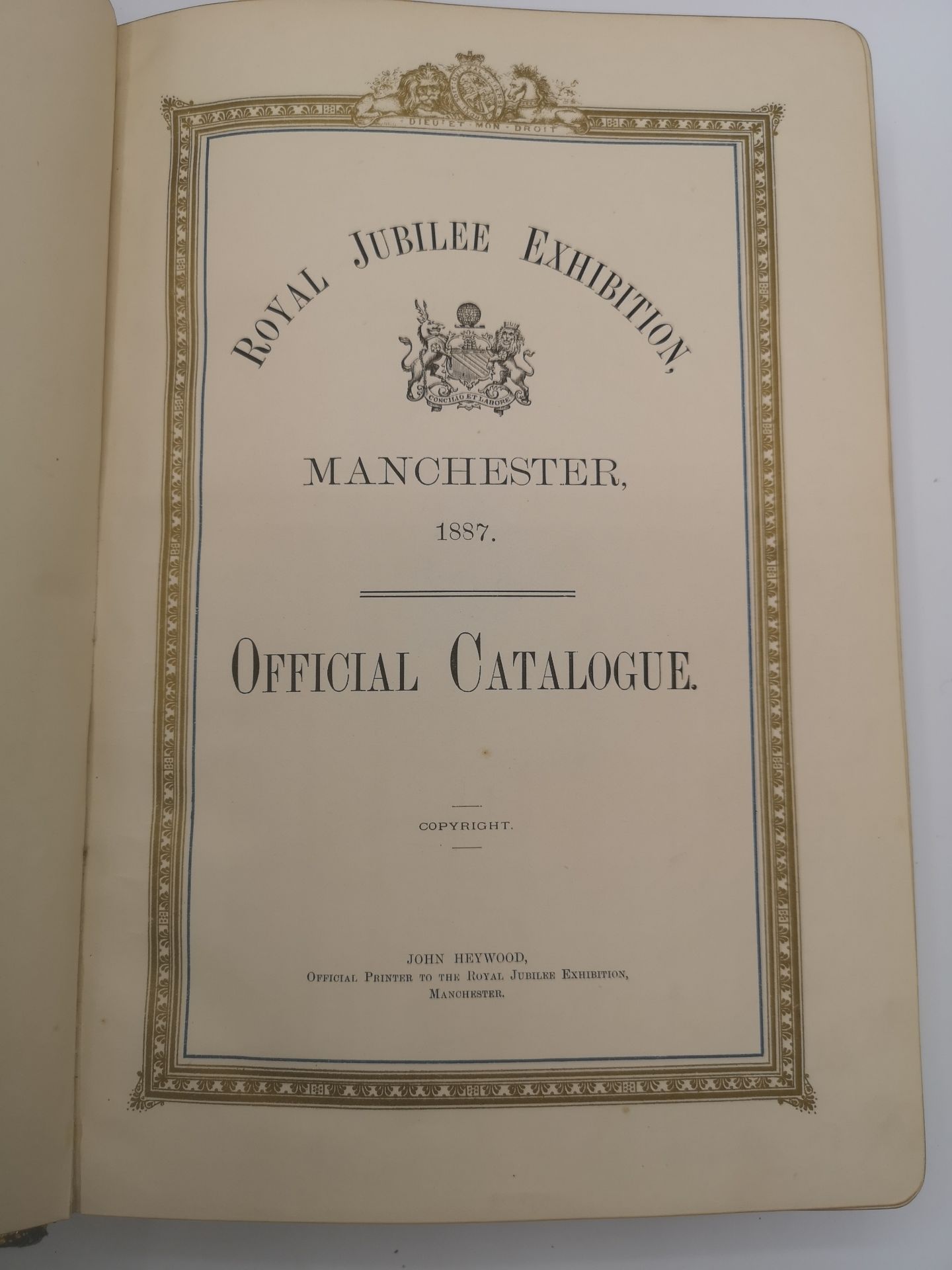 Royal Jubilee Exhibition Manchester 1887 Official Catalogue; with two other books - Image 5 of 5