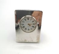 Miniature clock with silver front, Birmingham 1993