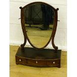 Bow fronted toilet mirror