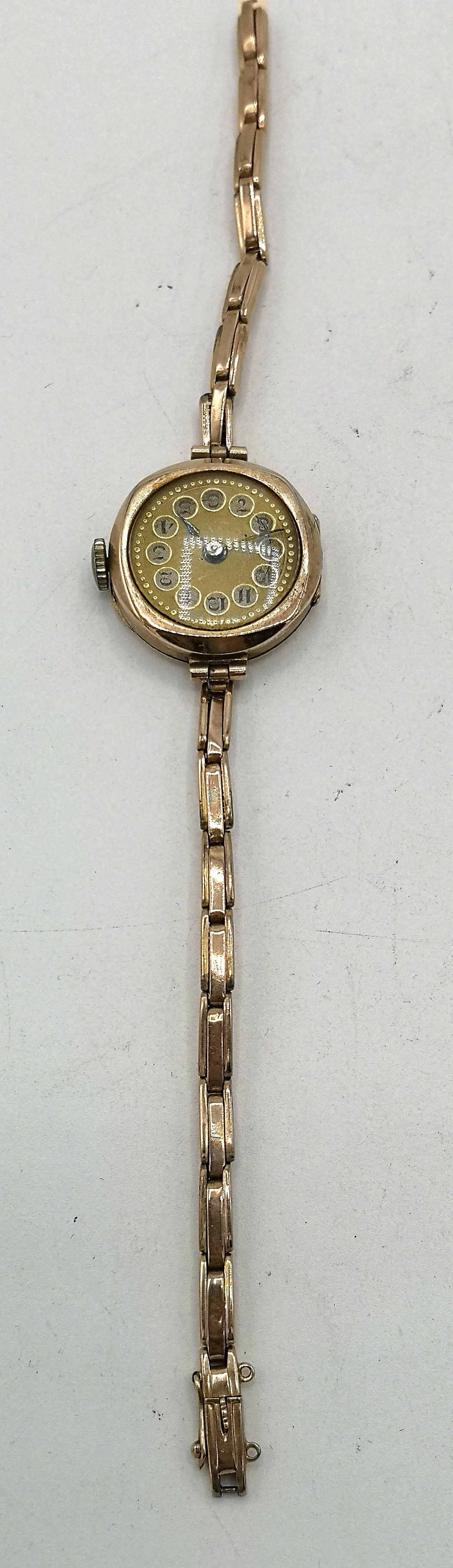 9ct gold wrist watch; 9ct gold expandable strap together with a Roamer wrist watch - Image 4 of 6