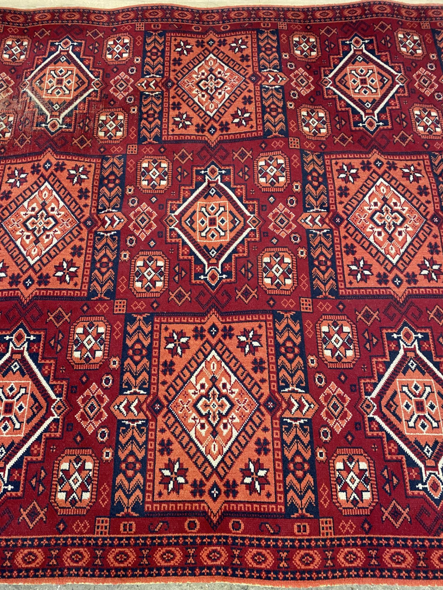 Red ground wool carpet - Image 3 of 4