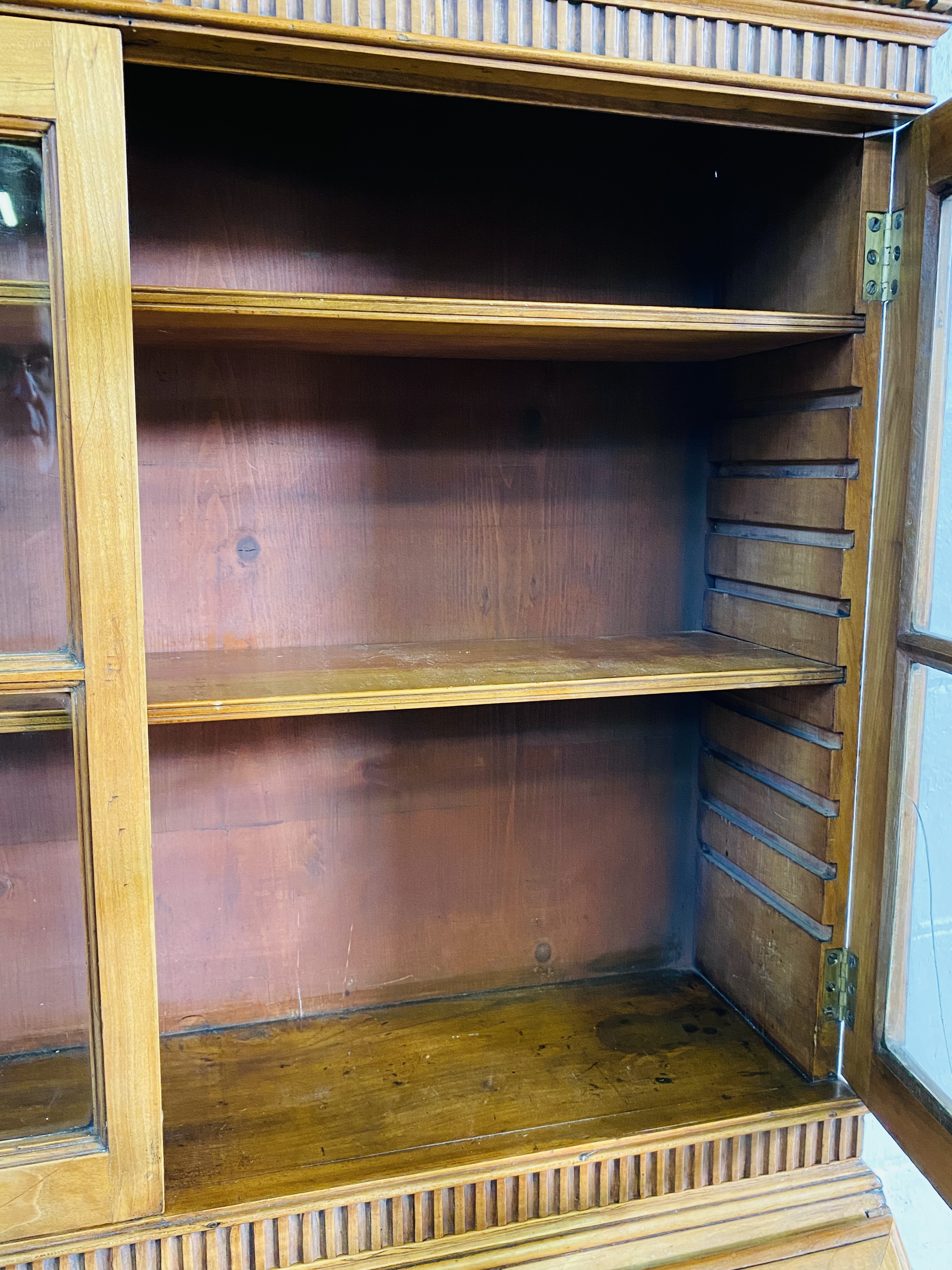 Mahogany bureau bookcase - Image 9 of 9