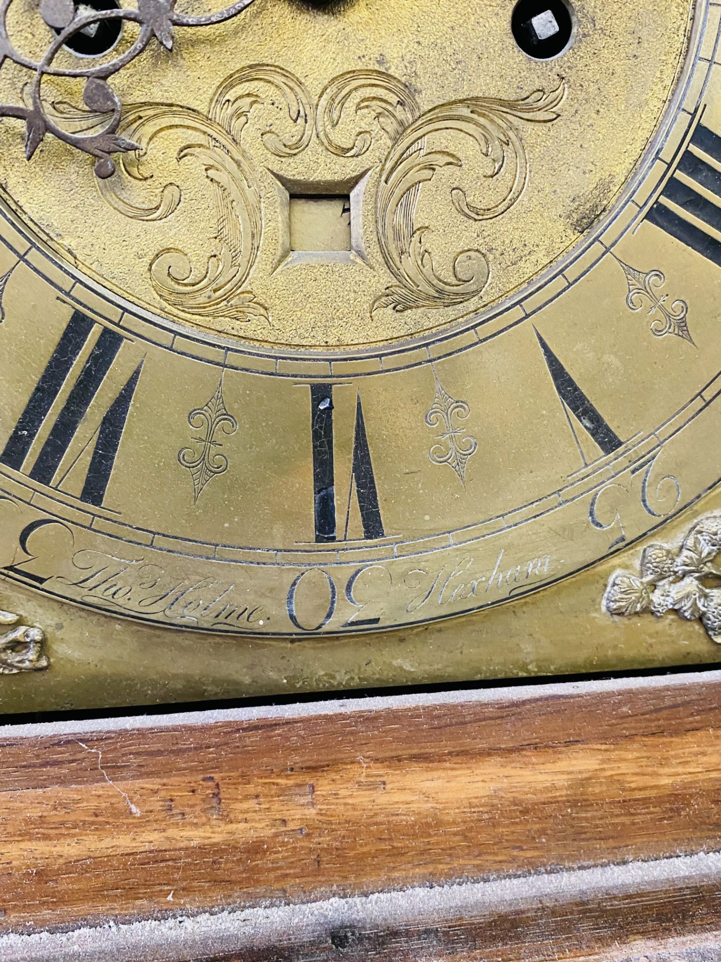 Oak longcase clock - Image 5 of 8