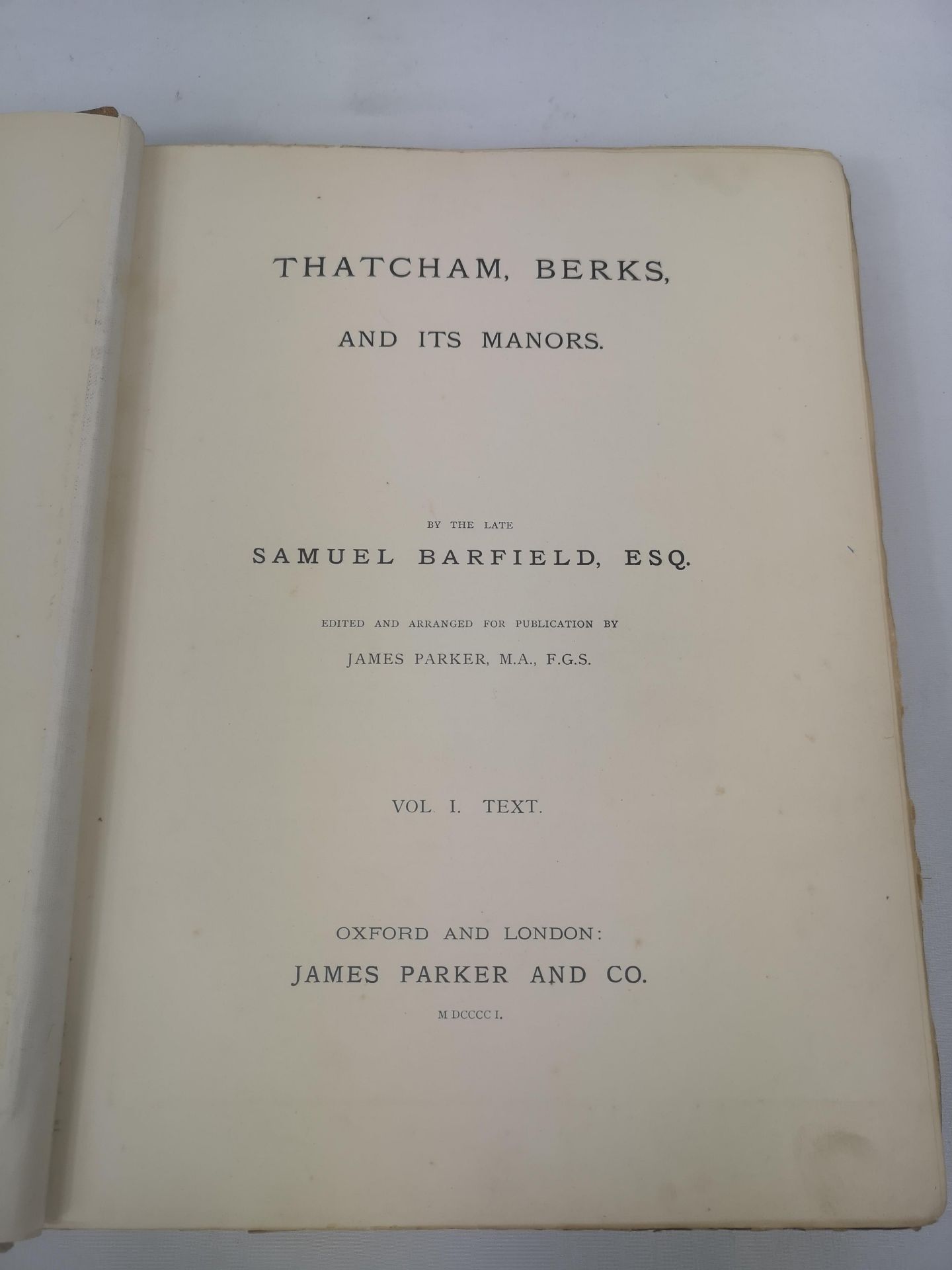 Thatcham, Berks and it's Manors, by Samuel Barfield, 1901 - Image 3 of 7