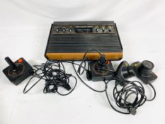 Atari games console with controllers
