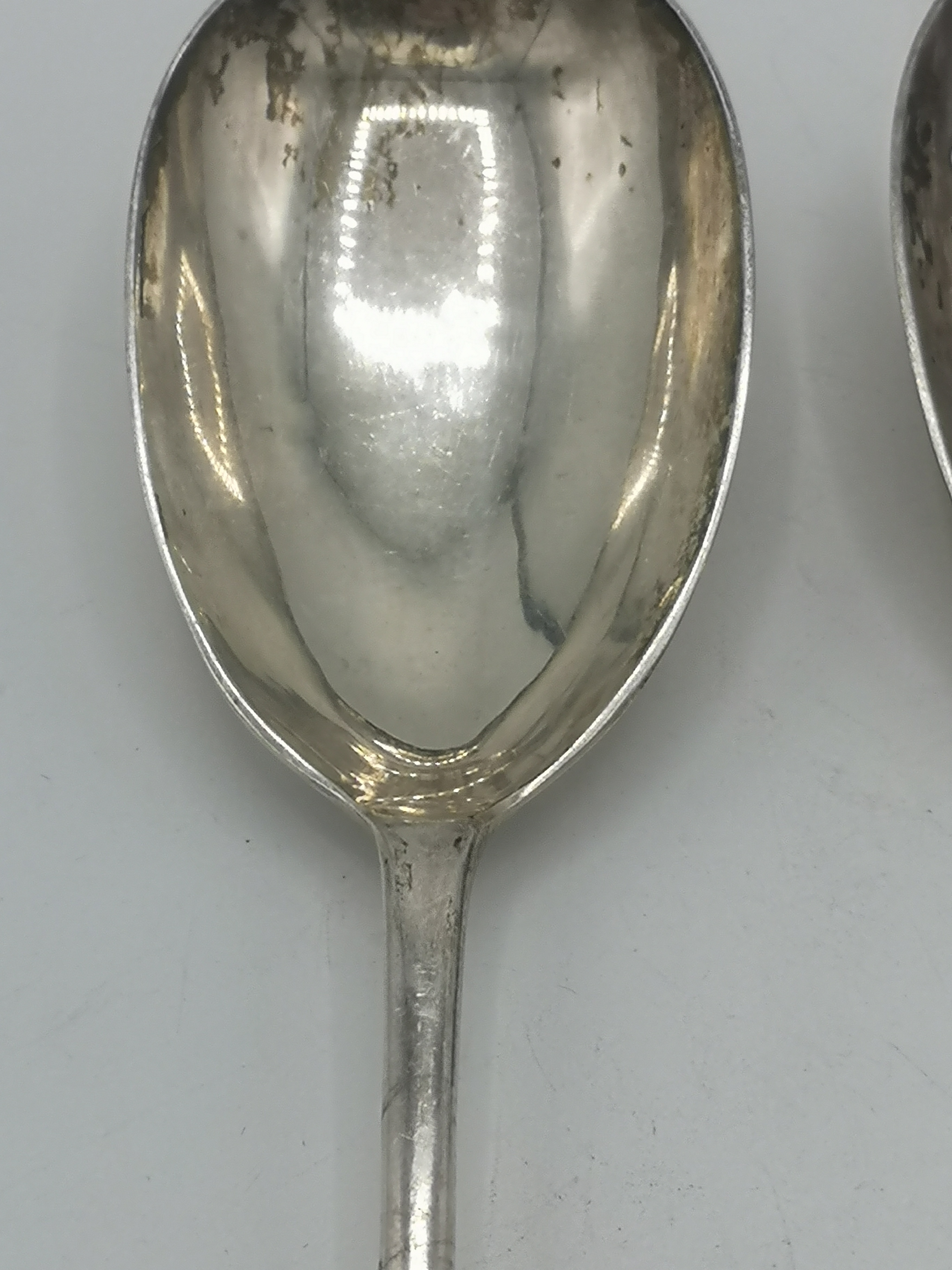 Pair of silver salad servers - Image 4 of 8