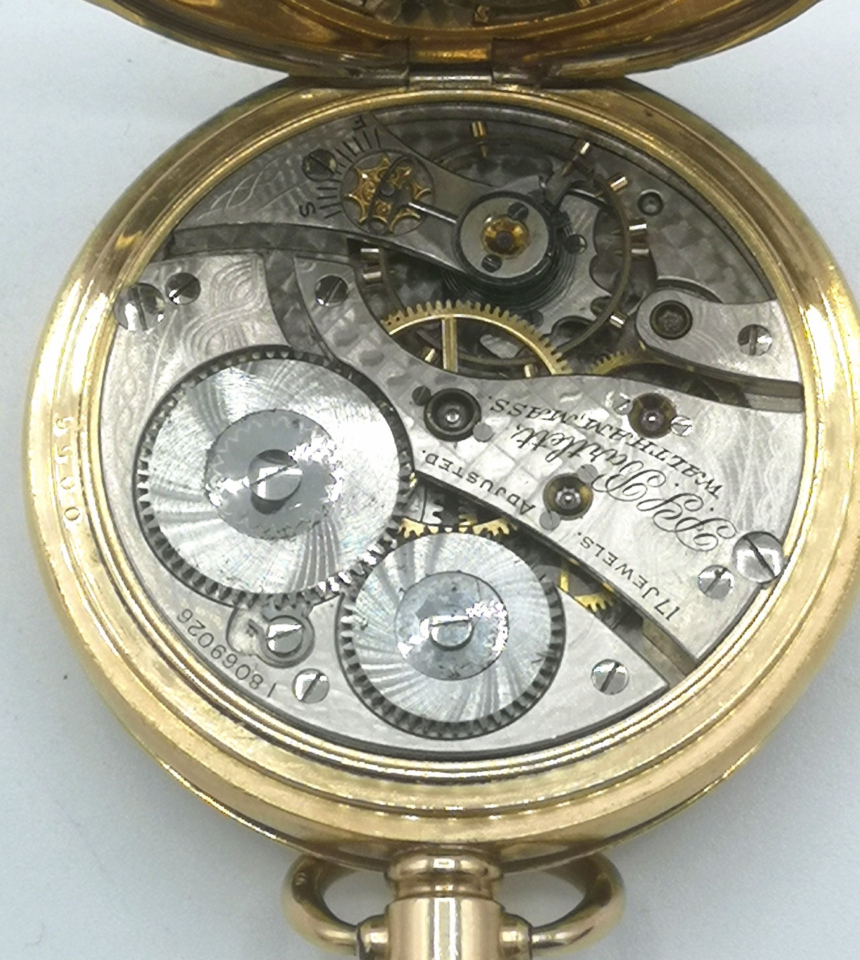 Waltham gold plated half hunter watch - Image 8 of 9