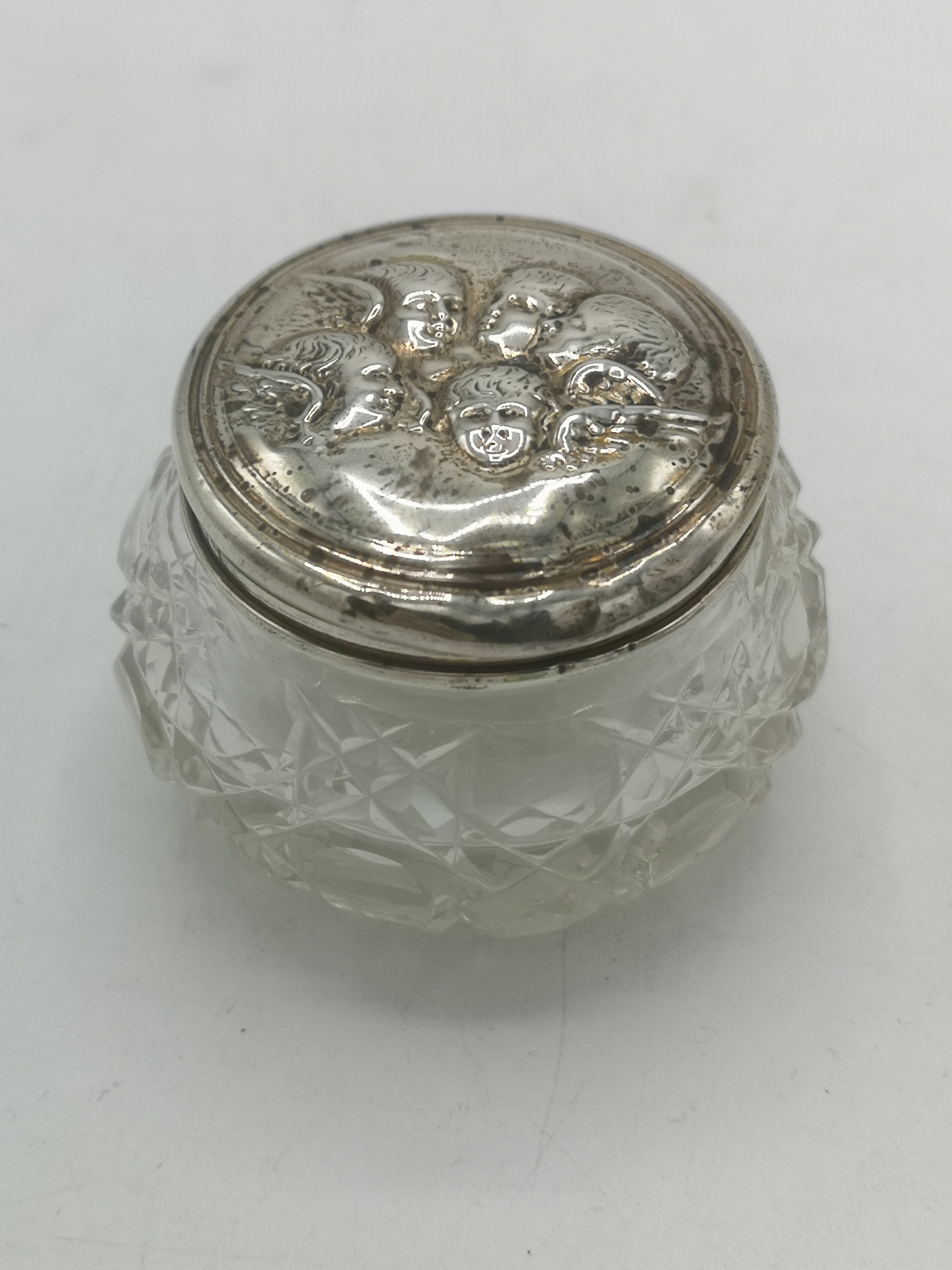 A collection of glass and silver dressing bottles and jars together with two glass bottles - Image 4 of 7