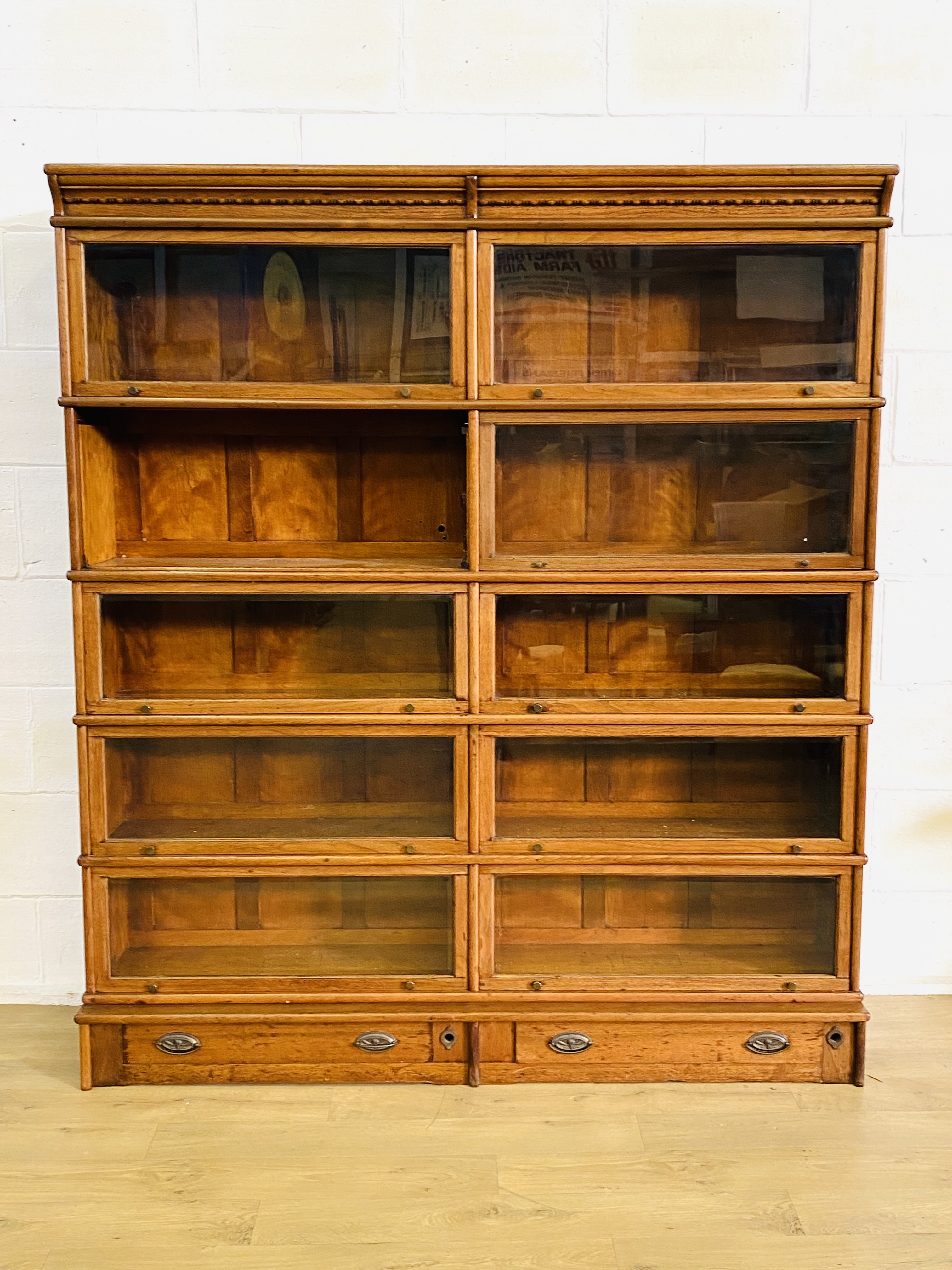 Wernicke mahogany barristers bookcase - Image 7 of 7