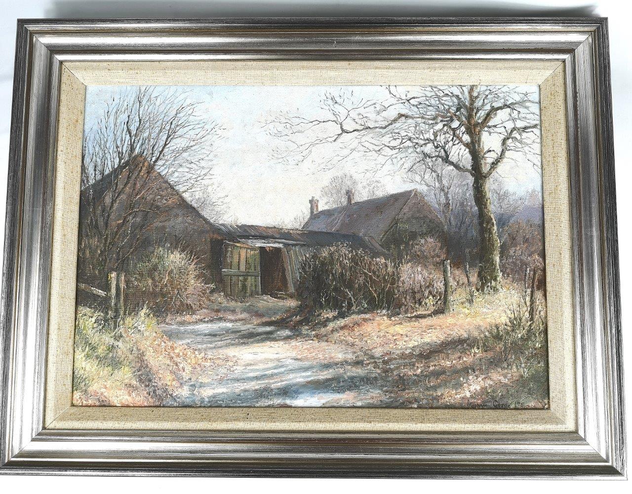 Mervyn Goode (b. 1948), oil on canvas of Ovington Mill - Image 2 of 6