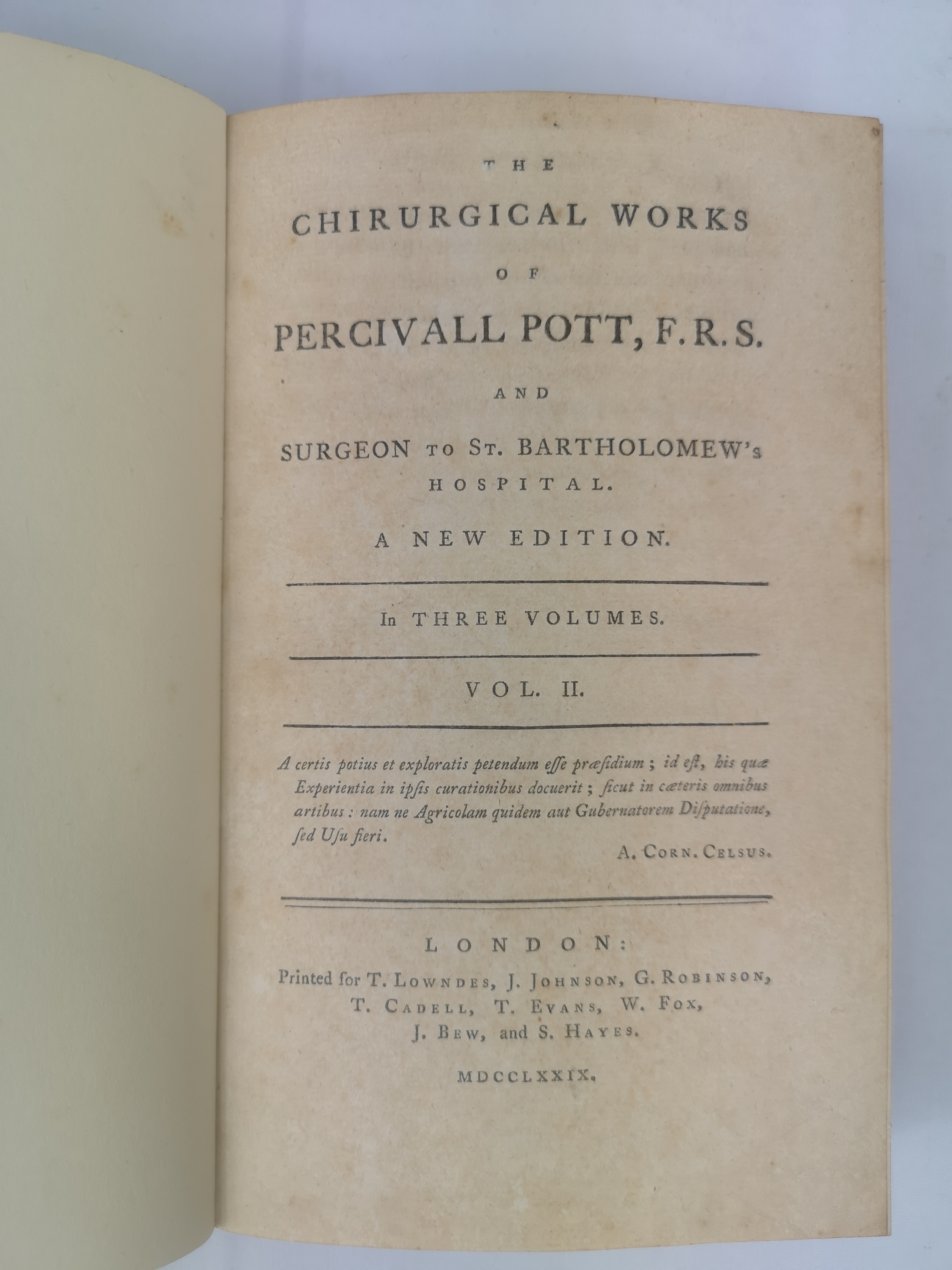 The Chirurgical Works of Percival Pott, half bound in three volumes - Image 4 of 4