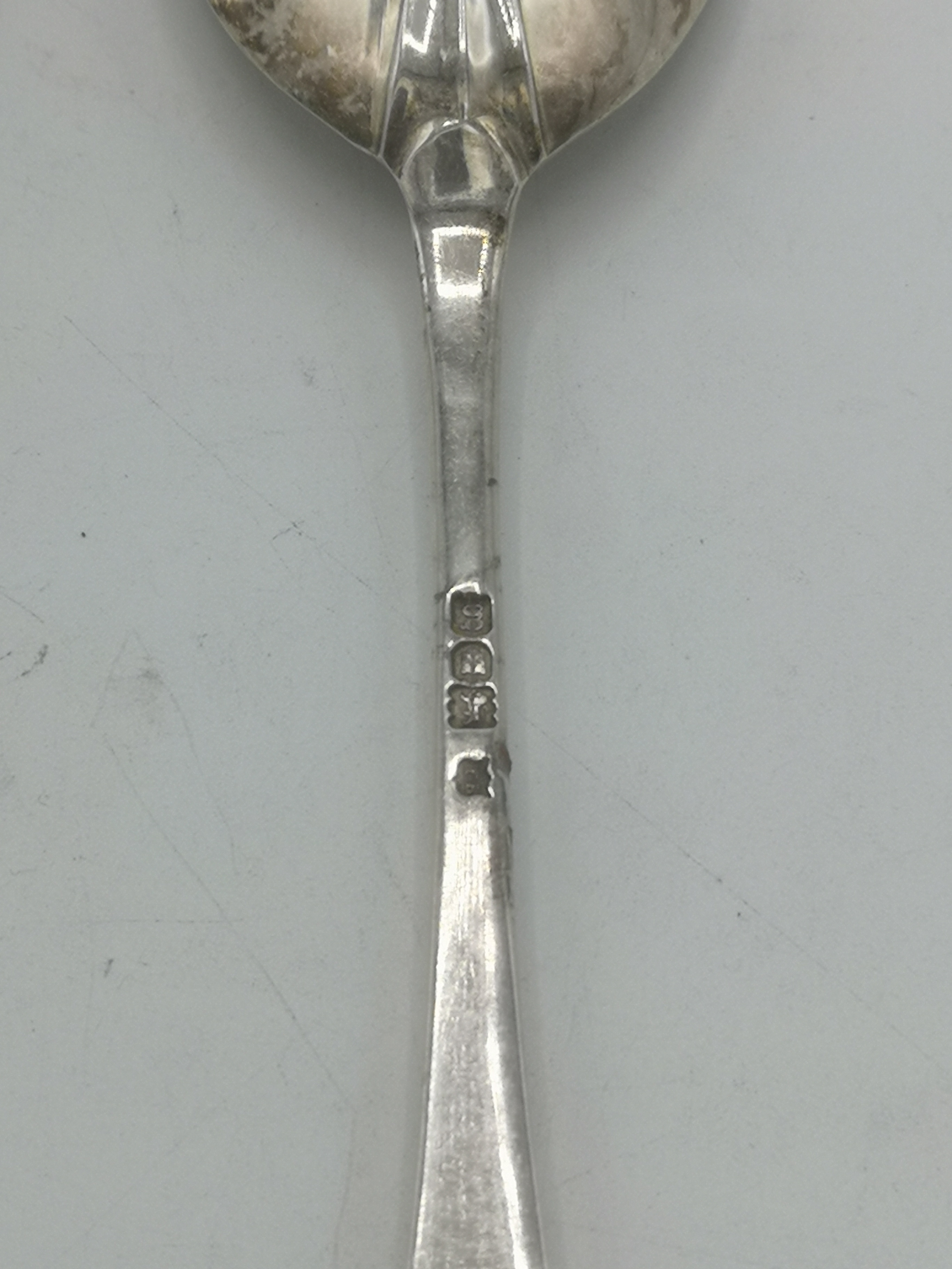 Pair of silver salad servers - Image 7 of 8