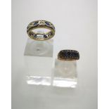 Two 9ct stone set rings