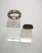 Two 9ct stone set rings