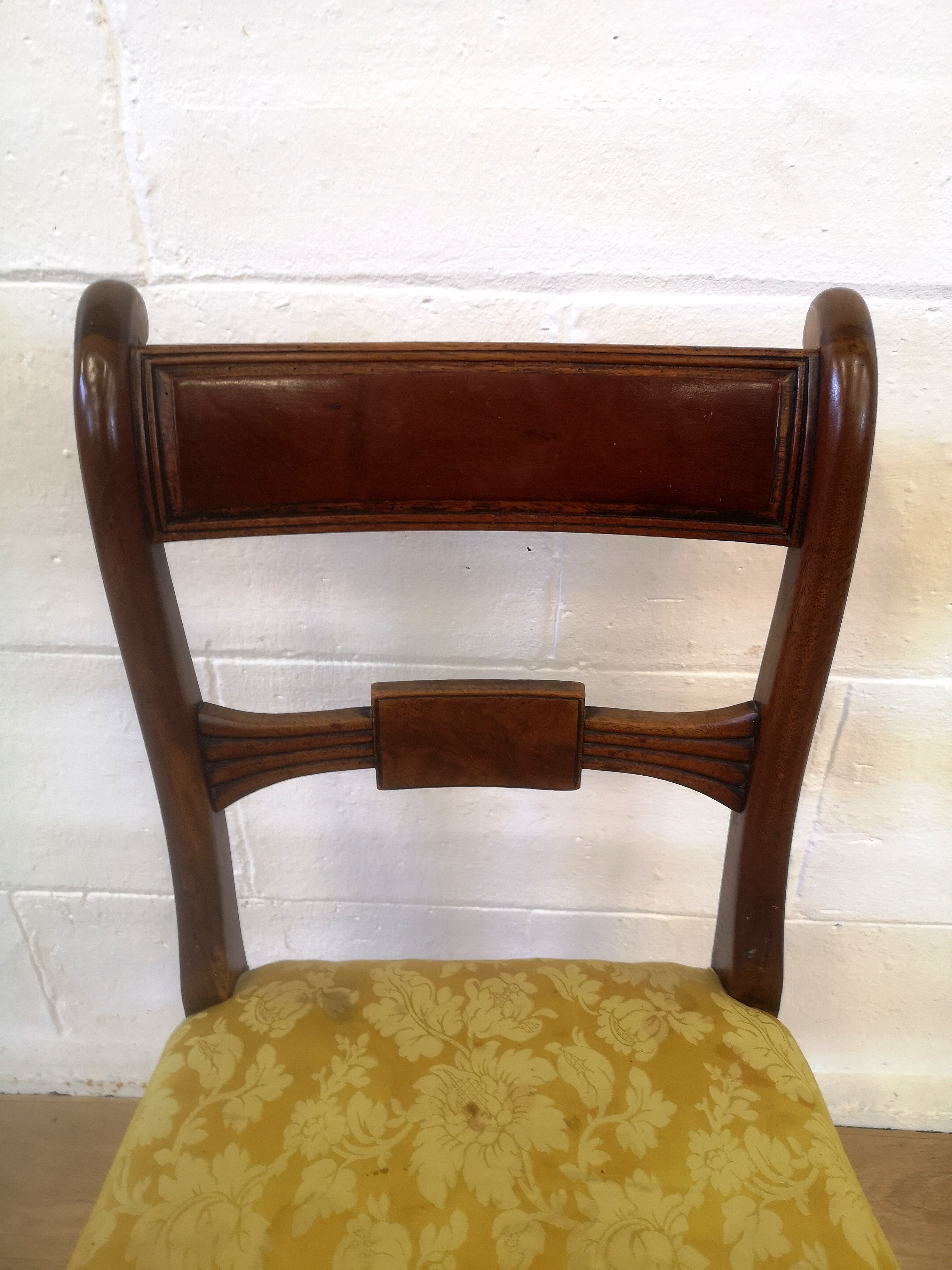 Two mahogany ladder back dining chairs - Image 5 of 6