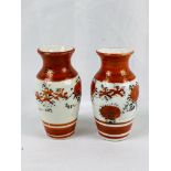 Two Japanese satsuma vases