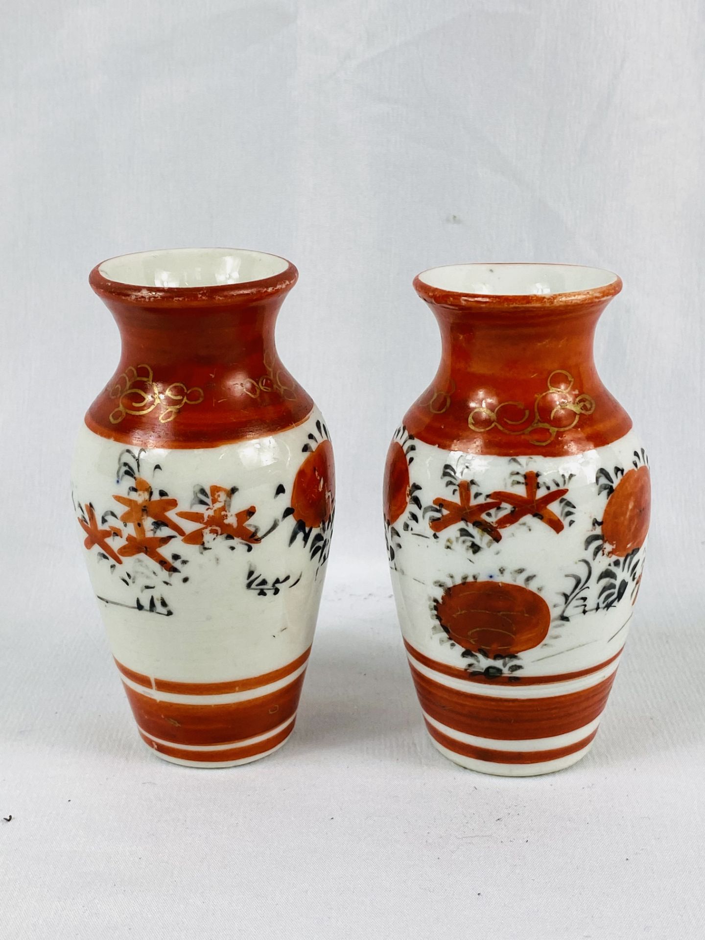 Two Japanese satsuma vases