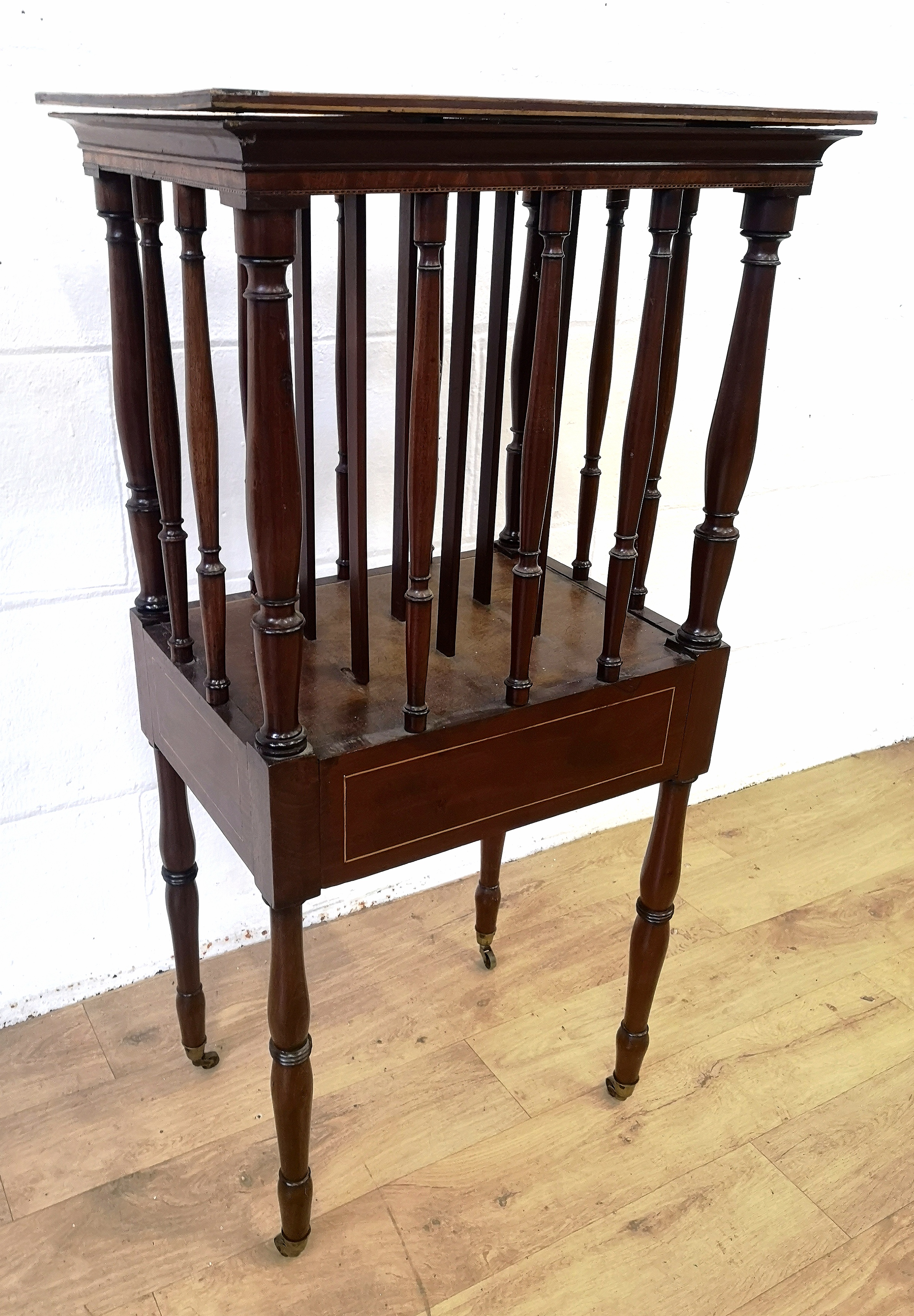 Mahogany magazine rack - Image 5 of 6