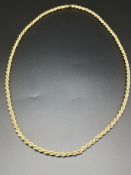 18ct gold rope twist necklace