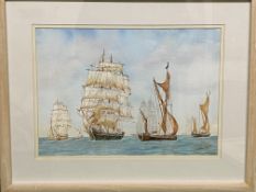 E. Bergquist, two framed and glazed watercolours