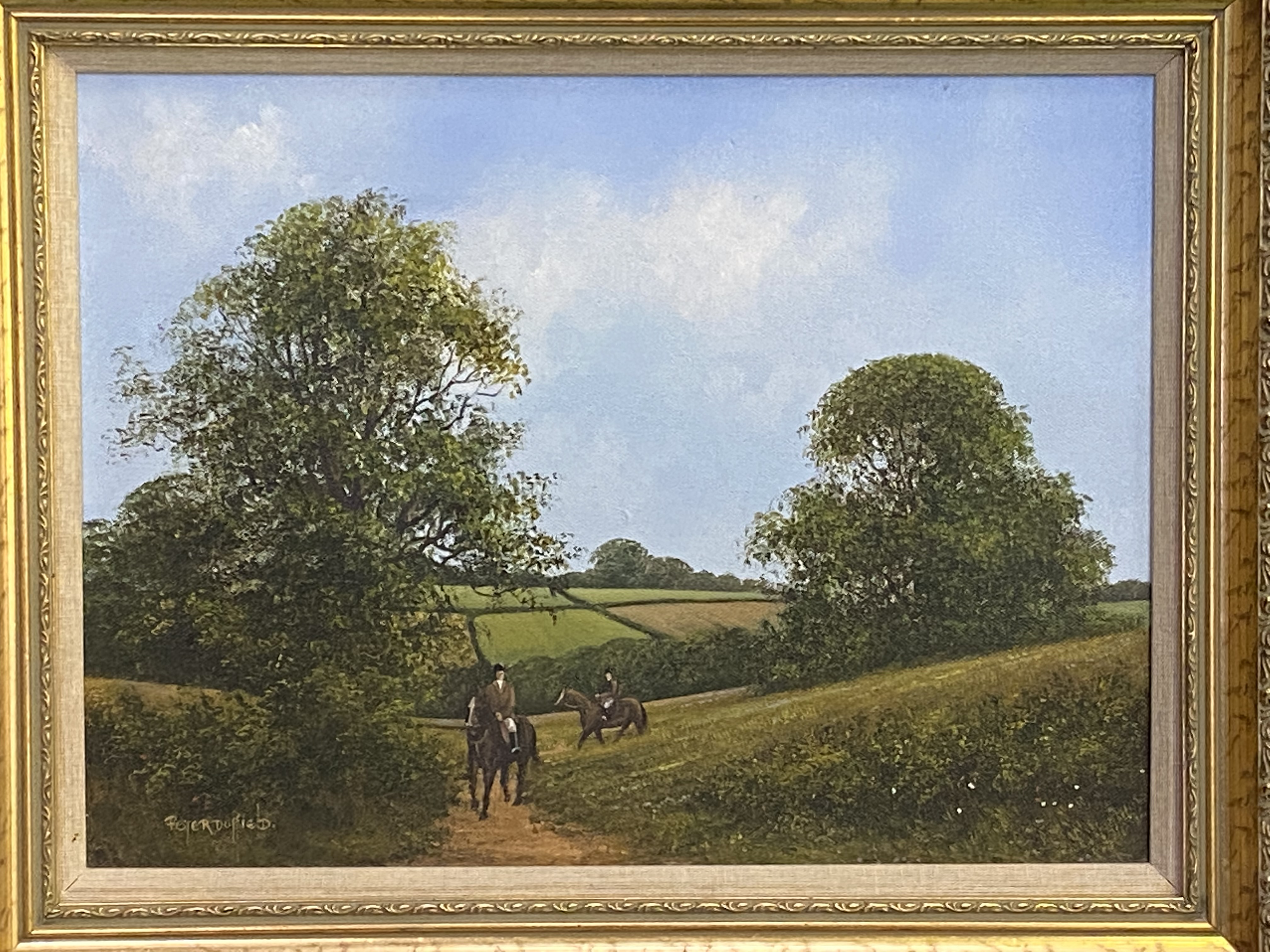 Framed oil on canvas, signed Peter Duffield