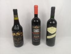 Three 75cl bottles of wine