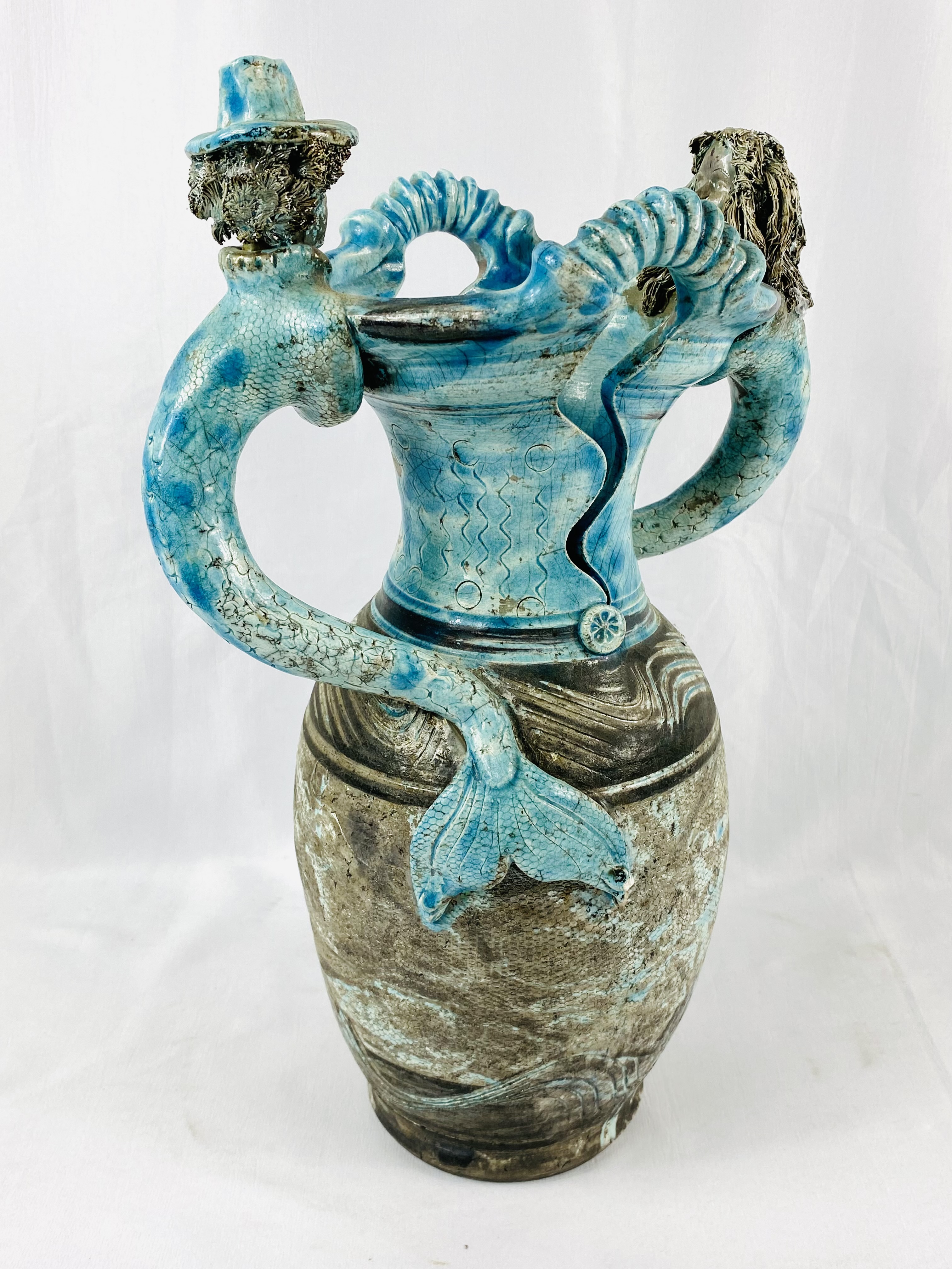 Michael Kennedy pottery mermaid vase - Image 5 of 5