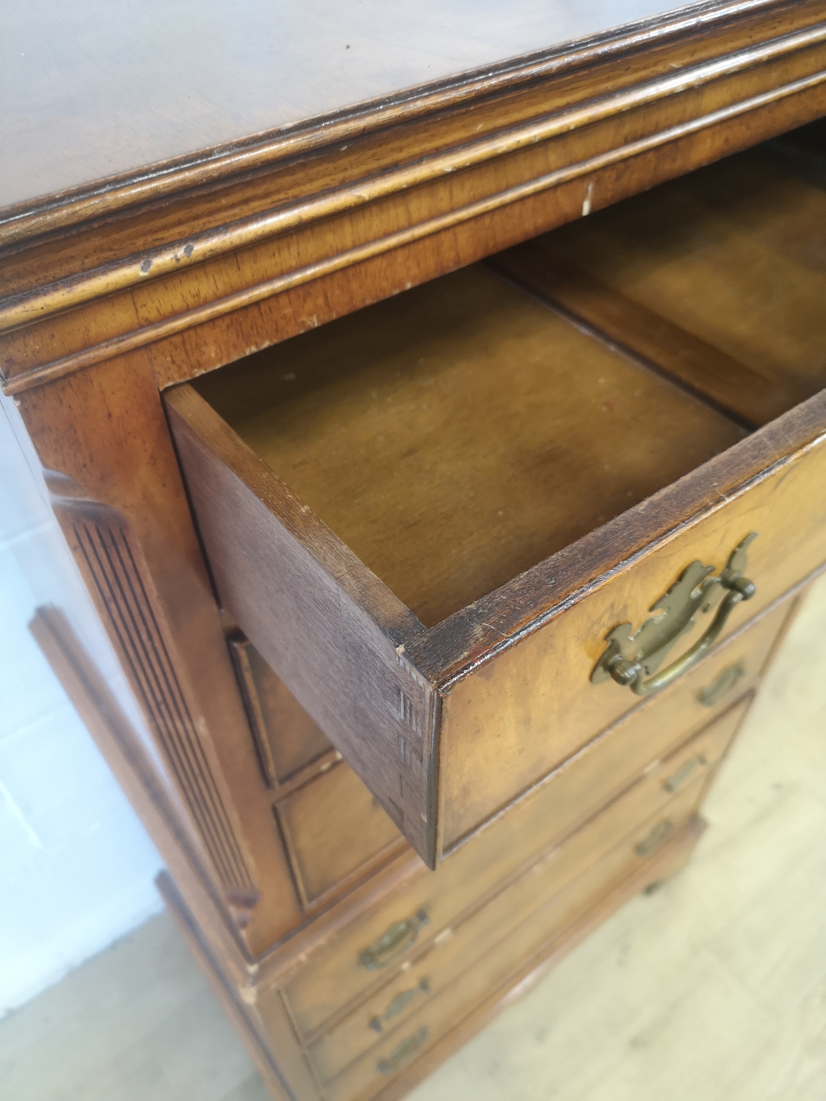 Mahogany veneer tallboy - Image 5 of 6