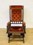 Mahogany American style rocking chair