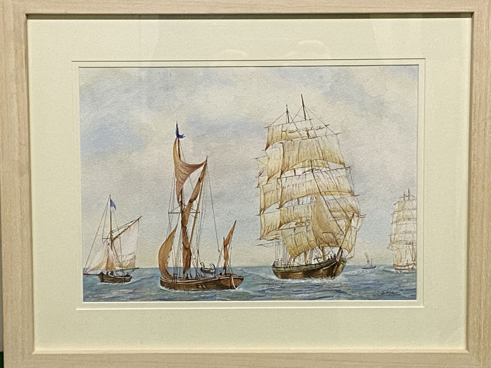 E. Bergquist, two framed and glazed watercolours