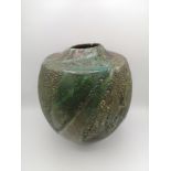 Ceramic raku vase by Tony Evans