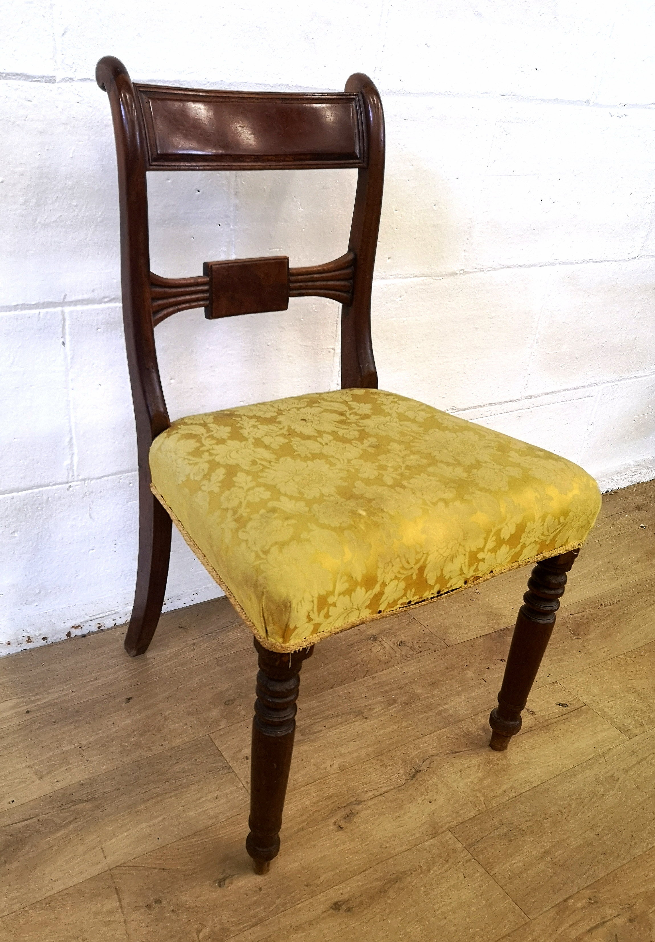 Two mahogany ladder back dining chairs - Image 3 of 6