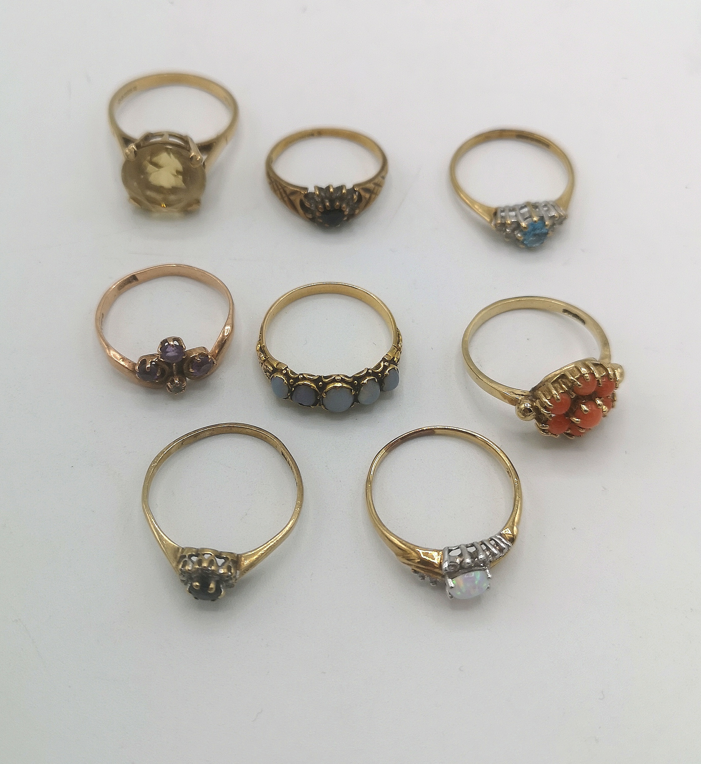 Eight 9ct gold rings - Image 22 of 22