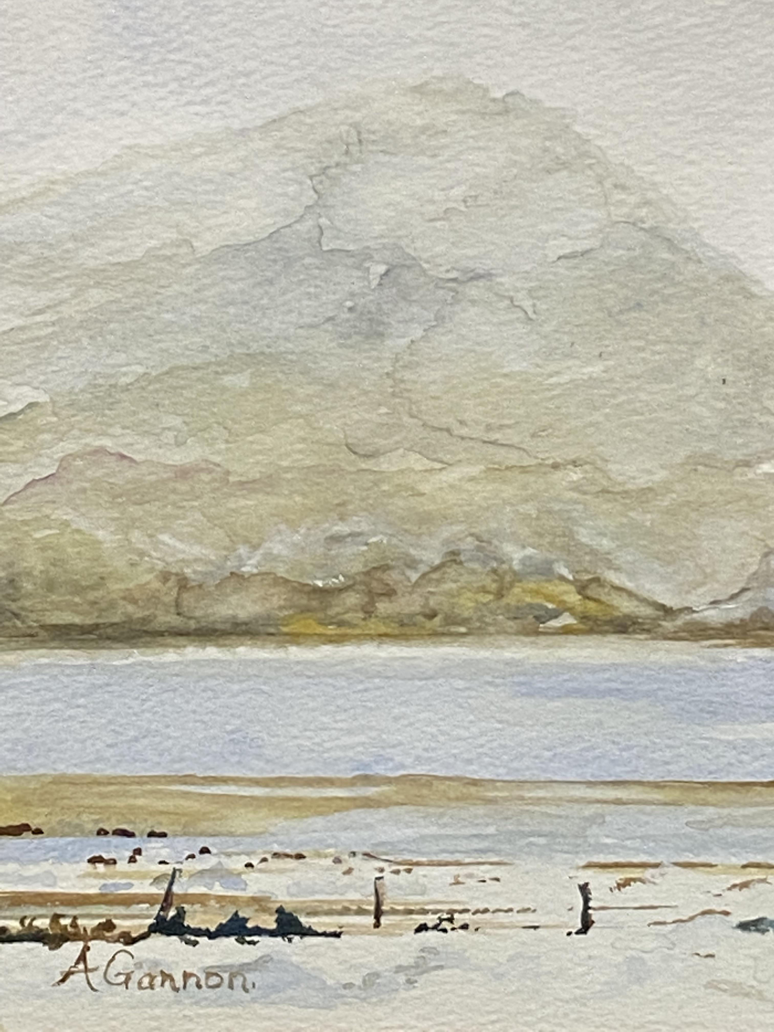 Framed and glazed watercolour, 'Llyn Ogwen in Winter' - Image 2 of 4