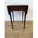 Mahogany drop leaf side table