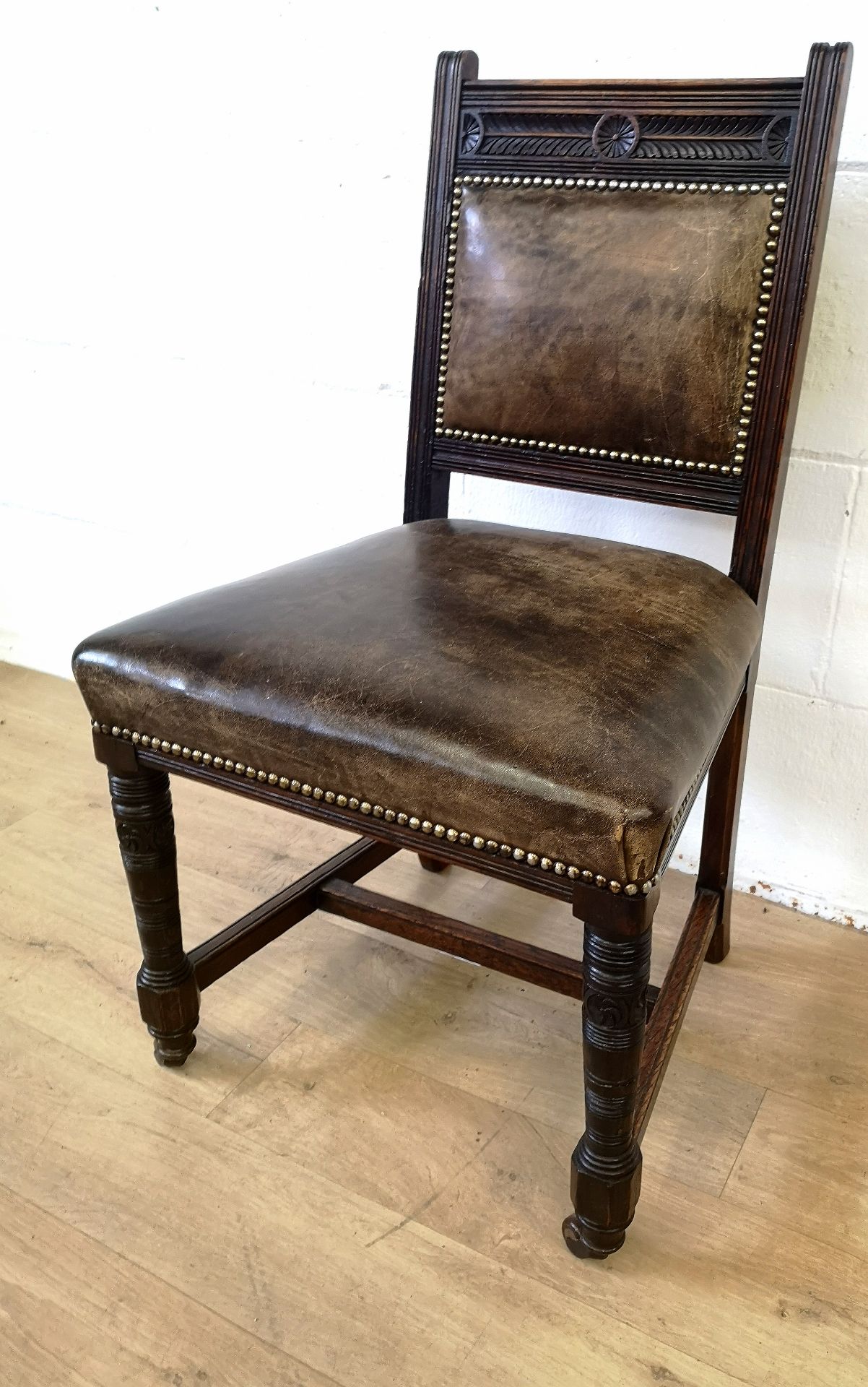 Set of six Victorian oak dining chairs - Bild 5 aus 6